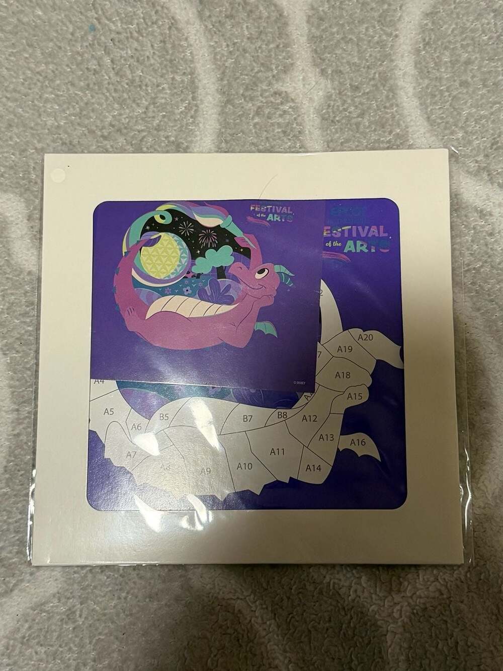 EPCOT Festival of the Arts Figment Paint-by-Number Mural Postcard Print